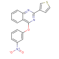 2d structure of 4-(3-nitrophenoxy)-2-(thiophen-3-yl)quinazoline