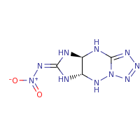 2d structure of (3S,5Z,7S)-N-nitro-1,2,4,6,8,10,11,12-octaazatricyclo[7.3.0.0^{3,7}]dodeca-9,11-dien-5-imine