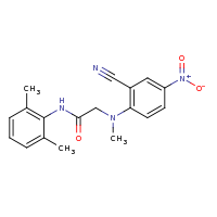 2d structure of 2-[(2-cyano-4-nitrophenyl)(methyl)amino]-N-(2,6-dimethylphenyl)acetamide