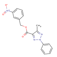 2d structure of (3-nitrophenyl)methyl 5-methyl-2-phenyl-2H-1,2,3-triazole-4-carboxylate