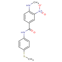 2d structure of 4-(methylamino)-N-[4-(methylsulfanyl)phenyl]-3-nitrobenzamide