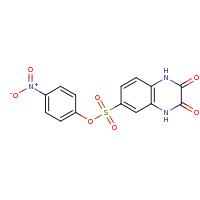2d structure of 4-nitrophenyl 2,3-dioxo-1,2,3,4-tetrahydroquinoxaline-6-sulfonate