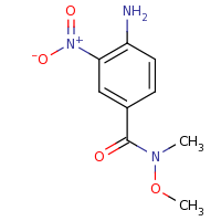 2d structure of 4-amino-N-methoxy-N-methyl-3-nitrobenzamide