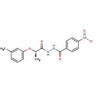 2d structure of N'-[(2R)-2-(3-methylphenoxy)propanoyl]-4-nitrobenzohydrazide