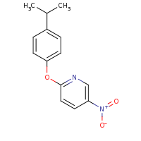2d structure of 5-nitro-2-[4-(propan-2-yl)phenoxy]pyridine