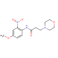 2d structure of N-(4-methoxy-2-nitrophenyl)-3-(morpholin-4-yl)propanamide