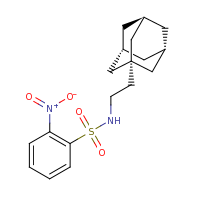 2d structure of N-[2-(adamantan-1-yl)ethyl]-2-nitrobenzene-1-sulfonamide