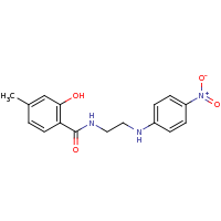 2d structure of 2-hydroxy-4-methyl-N-{2-[(4-nitrophenyl)amino]ethyl}benzamide