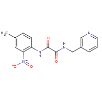 2d structure of N-(4-methyl-2-nitrophenyl)-N'-(pyridin-3-ylmethyl)ethanediamide