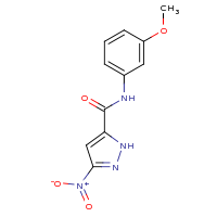 2d structure of N-(3-methoxyphenyl)-3-nitro-1H-pyrazole-5-carboxamide