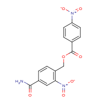 2d structure of (4-carbamoyl-2-nitrophenyl)methyl 4-nitrobenzoate
