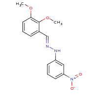 2d structure of (E)-1-[(2,3-dimethoxyphenyl)methylidene]-2-(3-nitrophenyl)hydrazine