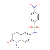 2d structure of N-(1-methyl-2-oxo-1,2,3,4-tetrahydroquinolin-6-yl)-4-nitrobenzene-1-sulfonamide