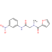 2d structure of 2-(1-furan-2-yl-N-methylformamido)-N-(3-nitrophenyl)acetamide
