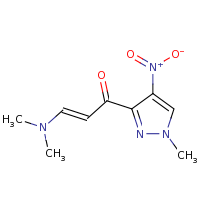 2d structure of (2E)-3-(dimethylamino)-1-(1-methyl-4-nitro-1H-pyrazol-3-yl)prop-2-en-1-one