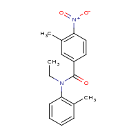 2d structure of N-ethyl-3-methyl-N-(2-methylphenyl)-4-nitrobenzamide