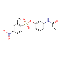 2d structure of 3-acetamidophenyl 2-methyl-4-nitrobenzene-1-sulfonate