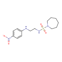 2d structure of N-{2-[(4-nitrophenyl)amino]ethyl}azepane-1-sulfonamide