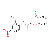 2d structure of N-(2-methoxy-4-nitrophenyl)-2-(2-nitrophenoxy)acetamide