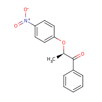 2d structure of (2R)-2-(4-nitrophenoxy)-1-phenylpropan-1-one