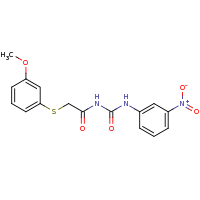 2d structure of 3-{2-[(3-methoxyphenyl)sulfanyl]acetyl}-1-(3-nitrophenyl)urea