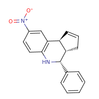 2d structure of (3aS,4R,9bS)-8-nitro-4-phenyl-3H,3aH,4H,5H,9bH-cyclopenta[c]quinoline