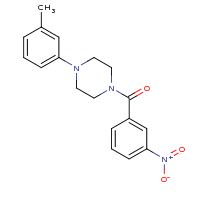 2d structure of 1-(3-methylphenyl)-4-[(3-nitrophenyl)carbonyl]piperazine