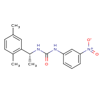 2d structure of 3-[(1R)-1-(2,5-dimethylphenyl)ethyl]-1-(3-nitrophenyl)urea