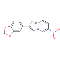2d structure of 2-(2H-1,3-benzodioxol-5-yl)-6-nitroimidazo[1,2-a]pyridine