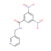 2d structure of 3,5-dinitro-N-(pyridin-3-ylmethyl)benzamide
