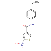 2d structure of N-(4-ethylphenyl)-5-nitrothiophene-3-carboxamide