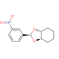 2d structure of (3aR,7aR)-2-(3-nitrophenyl)-hexahydro-2H-1,3-benzodioxole