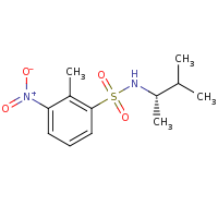 2d structure of 2-methyl-N-[(2S)-3-methylbutan-2-yl]-3-nitrobenzene-1-sulfonamide