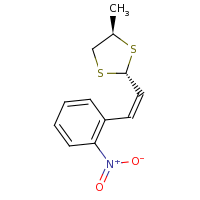 2d structure of (2R,4R)-4-methyl-2-[(Z)-2-(2-nitrophenyl)ethenyl]-1,3-dithiolane