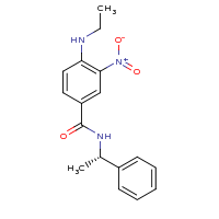 2d structure of 4-(ethylamino)-3-nitro-N-[(1S)-1-phenylethyl]benzamide