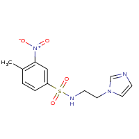 2d structure of N-[2-(1H-imidazol-1-yl)ethyl]-4-methyl-3-nitrobenzene-1-sulfonamide