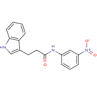 2d structure of 3-(1H-indol-3-yl)-N-(3-nitrophenyl)propanamide