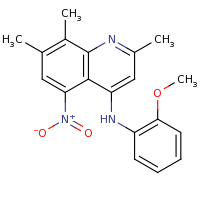 2d structure of N-(2-methoxyphenyl)-2,7,8-trimethyl-5-nitroquinolin-4-amine