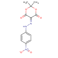 2d structure of 2,2-dimethyl-5-[2-(4-nitrophenyl)hydrazin-1-ylidene]-1,3-dioxane-4,6-dione