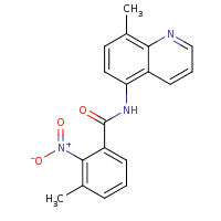 2d structure of 3-methyl-N-(8-methylquinolin-5-yl)-2-nitrobenzamide