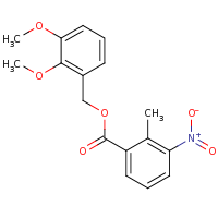 2d structure of (2,3-dimethoxyphenyl)methyl 2-methyl-3-nitrobenzoate