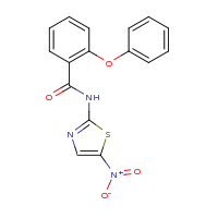 2d structure of N-(5-nitro-1,3-thiazol-2-yl)-2-phenoxybenzamide