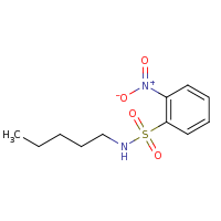 2d structure of 2-nitro-N-pentylbenzene-1-sulfonamide
