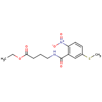 2d structure of ethyl 4-{[5-(methylsulfanyl)-2-nitrophenyl]formamido}butanoate