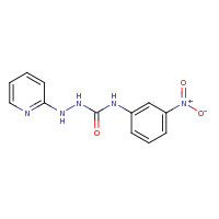 2d structure of 1-(3-nitrophenyl)-3-(pyridin-2-ylamino)urea