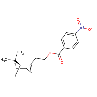 2d structure of 2-[(1S,5R)-6,6-dimethylbicyclo[3.1.1]hept-2-en-2-yl]ethyl 4-nitrobenzoate