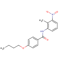 2d structure of 4-butoxy-N-(2-methyl-3-nitrophenyl)benzamide