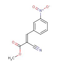 2d structure of methyl (2E)-2-cyano-3-(3-nitrophenyl)prop-2-enoate