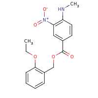 2d structure of (2-ethoxyphenyl)methyl 4-(methylamino)-3-nitrobenzoate