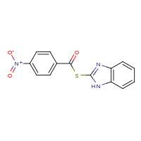 2d structure of (1H-1,3-benzodiazol-2-ylsulfanyl)(4-nitrophenyl)methanone